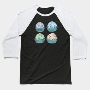 Candy chocolate truffles in foil and paper cup Baseball T-Shirt